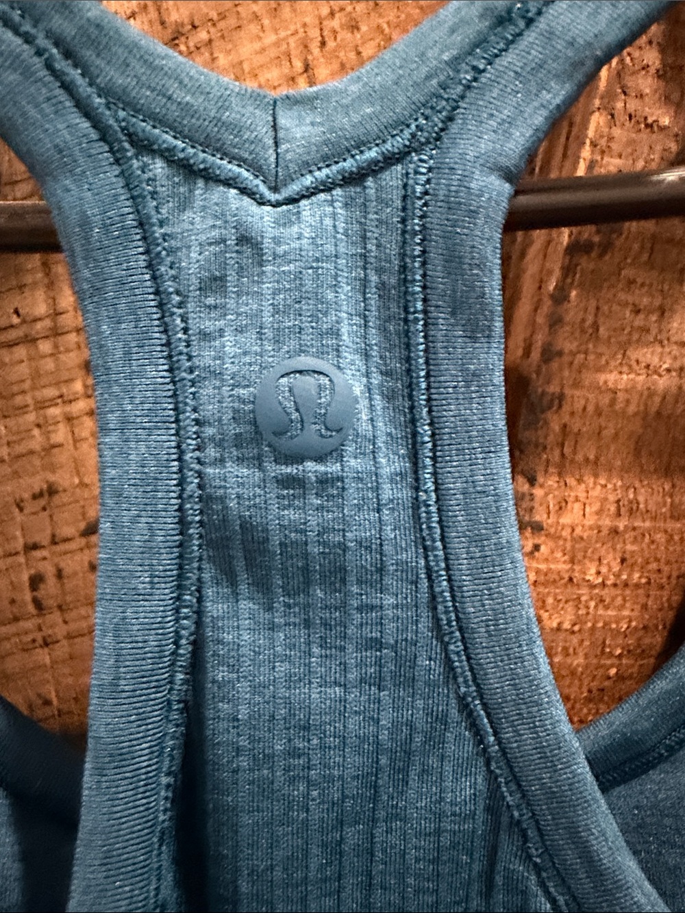 Lululemon Ribbed Racerback Tank Top - Blue - Picture 2 of 3